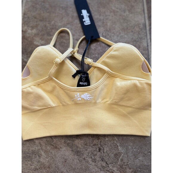 Civil Regime Pastel Yellow Kelly Seamless Bra Size Small - Picture 5 of 7